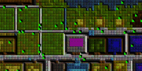 An animation of a zoomed-out area showing cititzens using roads.