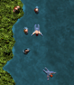 Citizens nudely beating the heat.