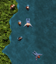 Citizens skinny dipping.