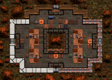 A carpenter building with three separate walls.